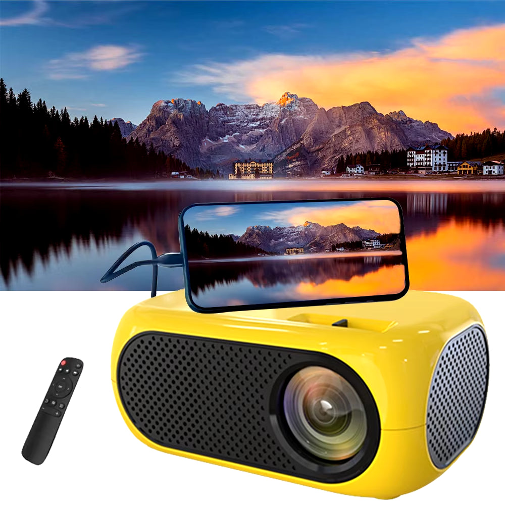 M24 Mini Wired Projector Portable for Mobile Phones LED Projector with Speaker Outdoor Camping/Home for Birthday Gift