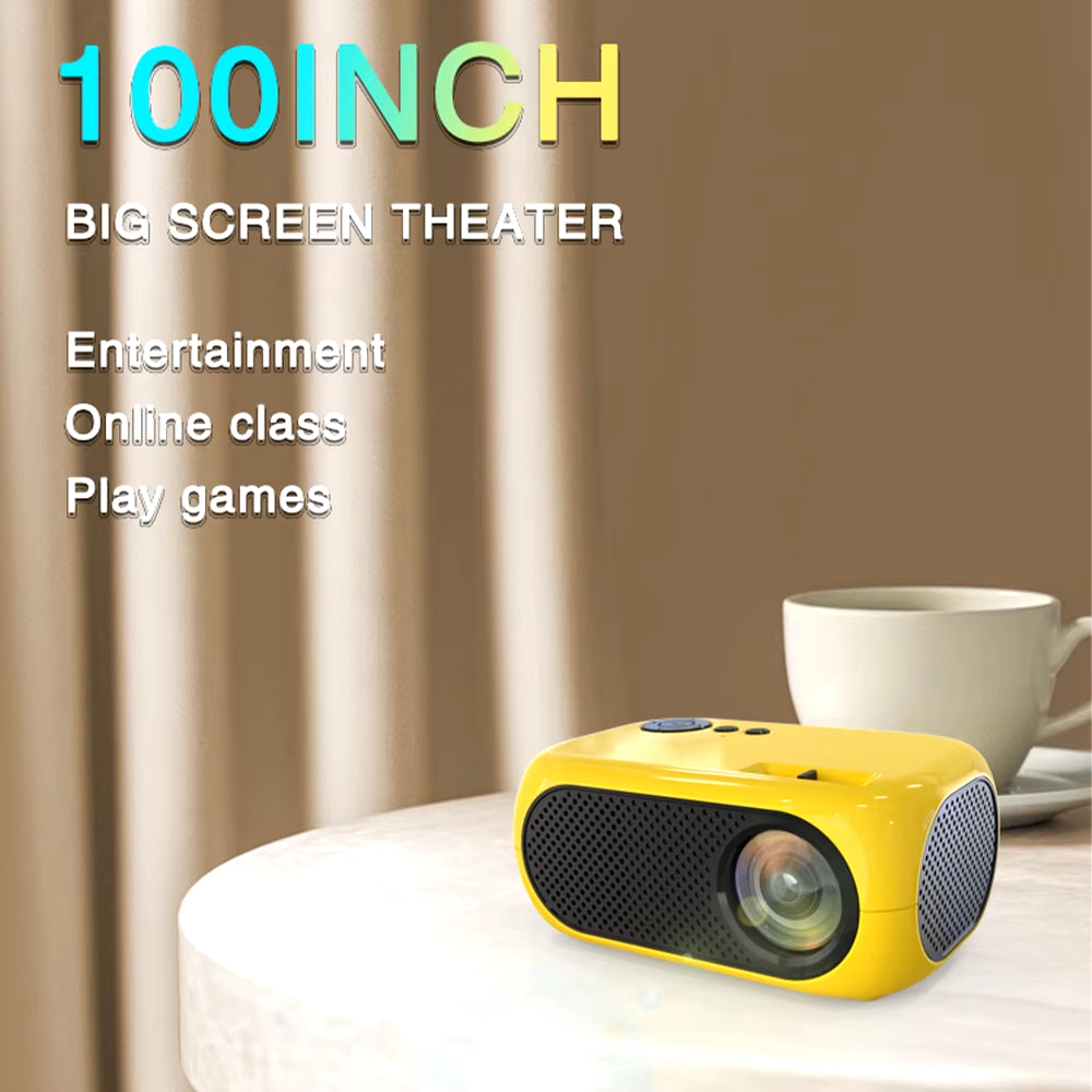 M24 Mini Wired Projector Portable for Mobile Phones LED Projector with Speaker Outdoor Camping/Home for Birthday Gift